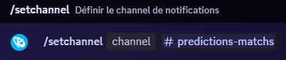 Commande de configuration des notifications